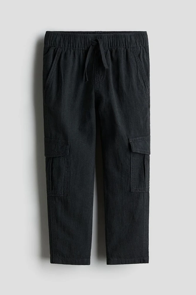 Linen-blend Cargo Pants