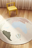 World Map Cotton Rug