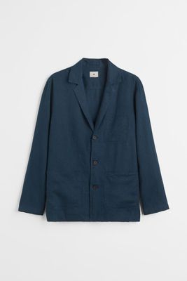 Regular Fit Unconstructed Linen Jacket
