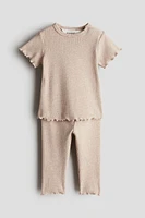 2-piece Ribbed Cotton Set