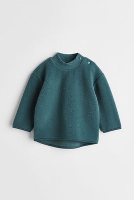 Mock-turtleneck Fleece Sweatshirt