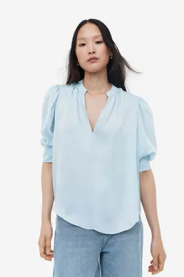 Stand-up Collar Blouse