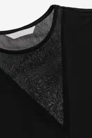 Mesh-detail Jersey Bodysuit