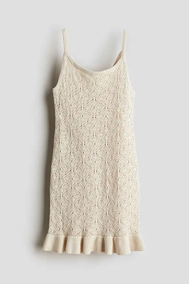 Jacquard-knit strappy dress