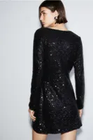 Robe portefeuille à sequins