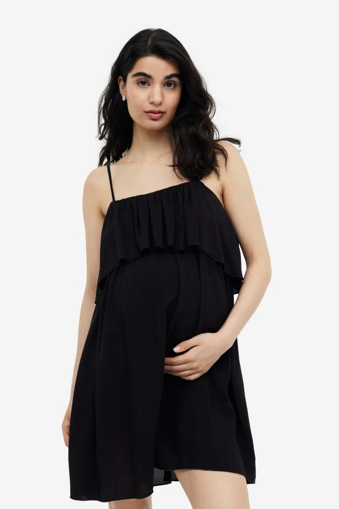 Black nursing dress, Maternity dress / Nursing dress