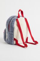 Embroidered-motif Fleece Backpack