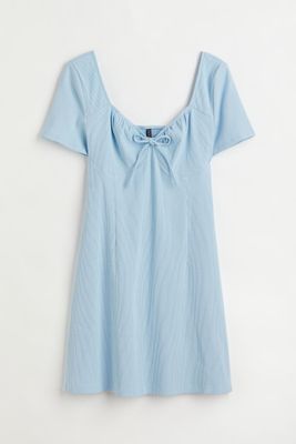 H&M+ Tie-front Ribbed Dress