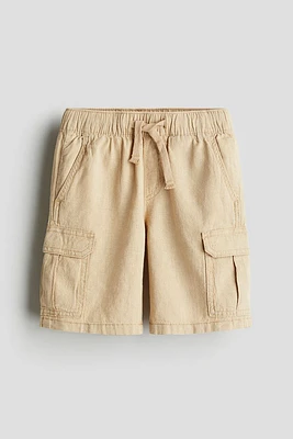 Linen-blend Cargo Shorts