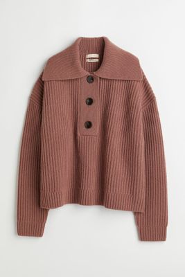 Merino Wool Rib-knit Sweater