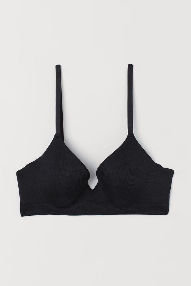 Seamless jersey push-up bra