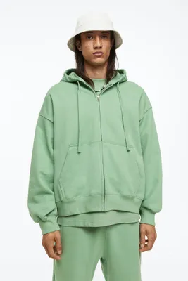 Oversized Fit Hooded Cotton Jacket
