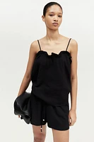 Ruffle-trimmed Camisole Top