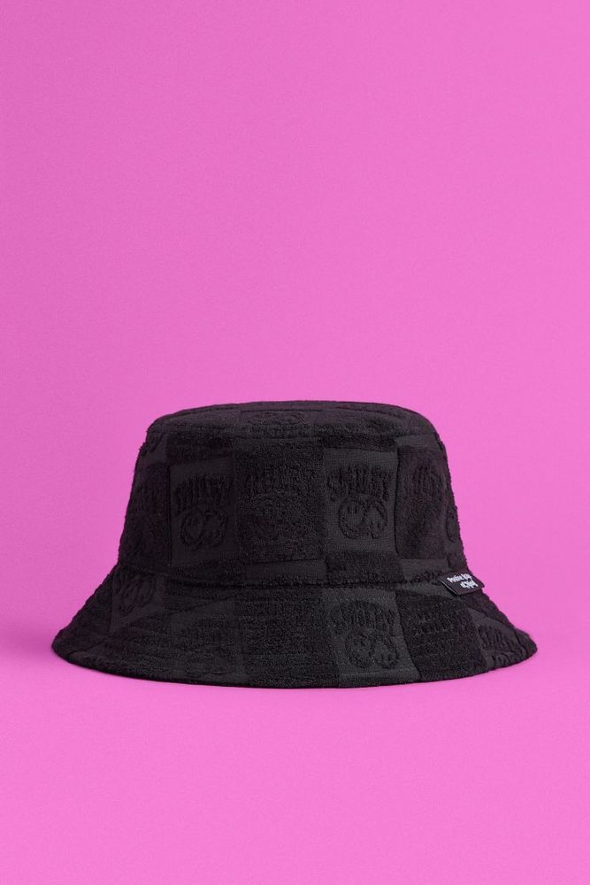 Pink Cotton Smiley Logo Bucket Hat