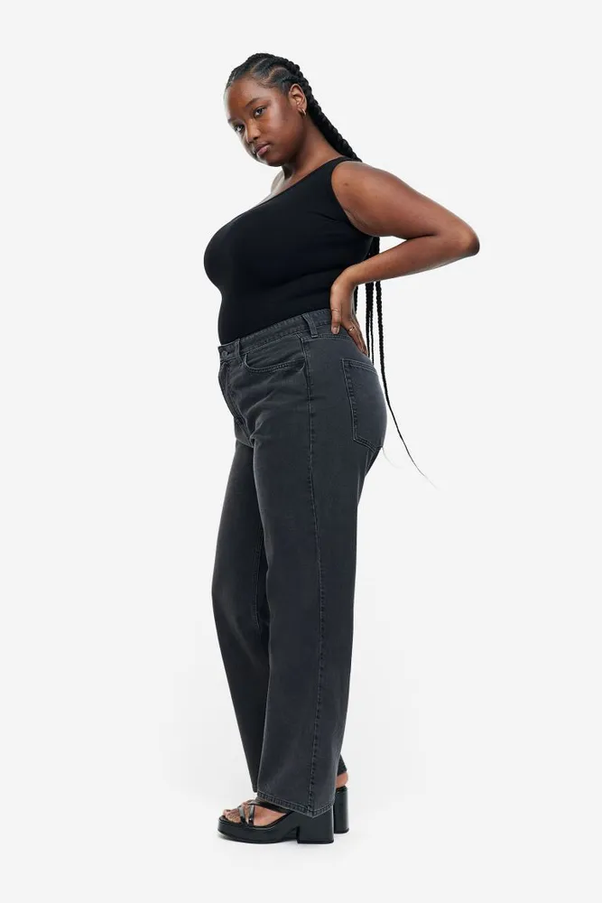 H&M Curvy Fit Wide Ultra High Jeans
