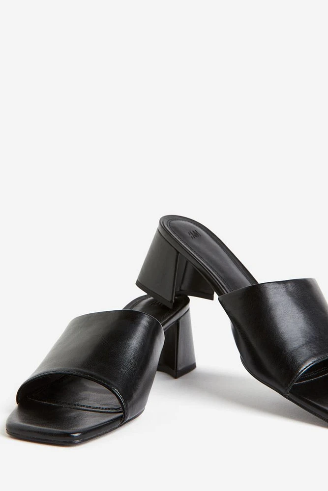 Block-heeled Mules