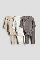 6-piece Ribbed Cotton Set