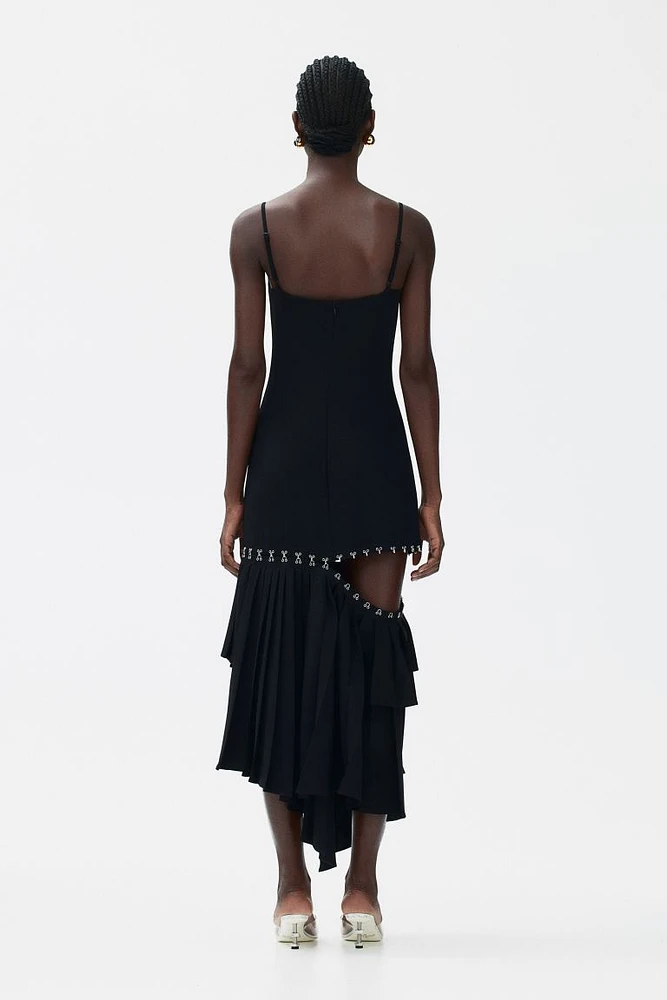 Asymmetric Dress with Layered Skirt