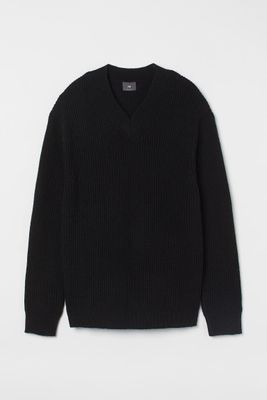Relaxed Fit Rib-knit Sweater