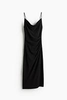 Draped Cowl-neck Dress