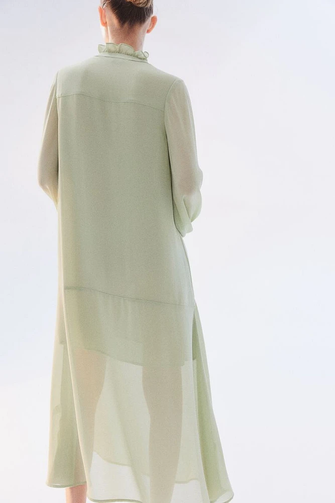 Chiffon Dress with Pintucks