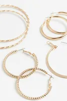 4 Pairs Hoop Earrings