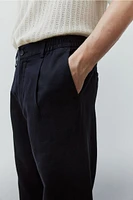 Regular Fit Linen-blend Pants