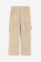 Curvy Fit Cotton Cargo Pants