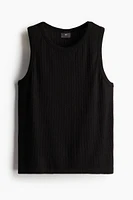 Slim Fit Pointelle Jersey Tank Top