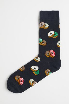 Jacquard-knit Socks