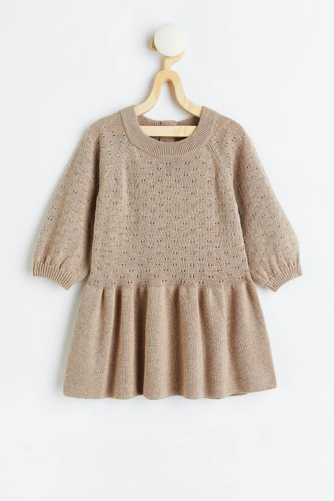 Pointelle-knit Cotton Dress