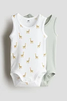 2-pack Sleeveless Cotton Bodysuits