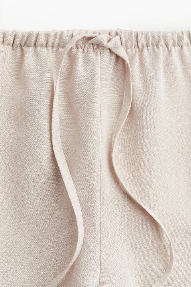 Linen-blend Pajama Pants