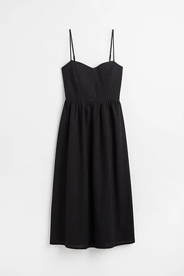 Linen-blend Dress