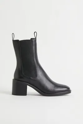 Leather Boots with Heel
