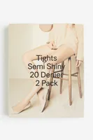 2-pack 20 Denier Tights