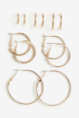 6 Pairs Hoop Earrings