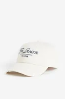 Twill Cap with Text Motif