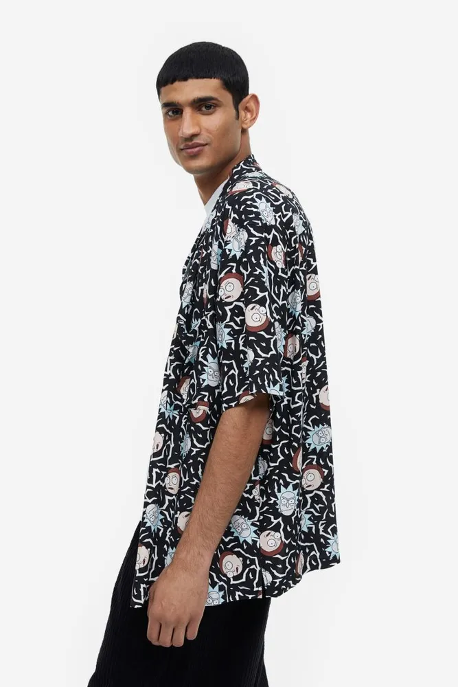 H&M Relaxed Fit Patterned Resort Shirt