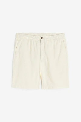 Regular Fit Linen-blend Shorts