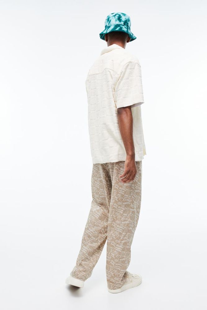 Relaxed Fit Patterned Cotton Pants