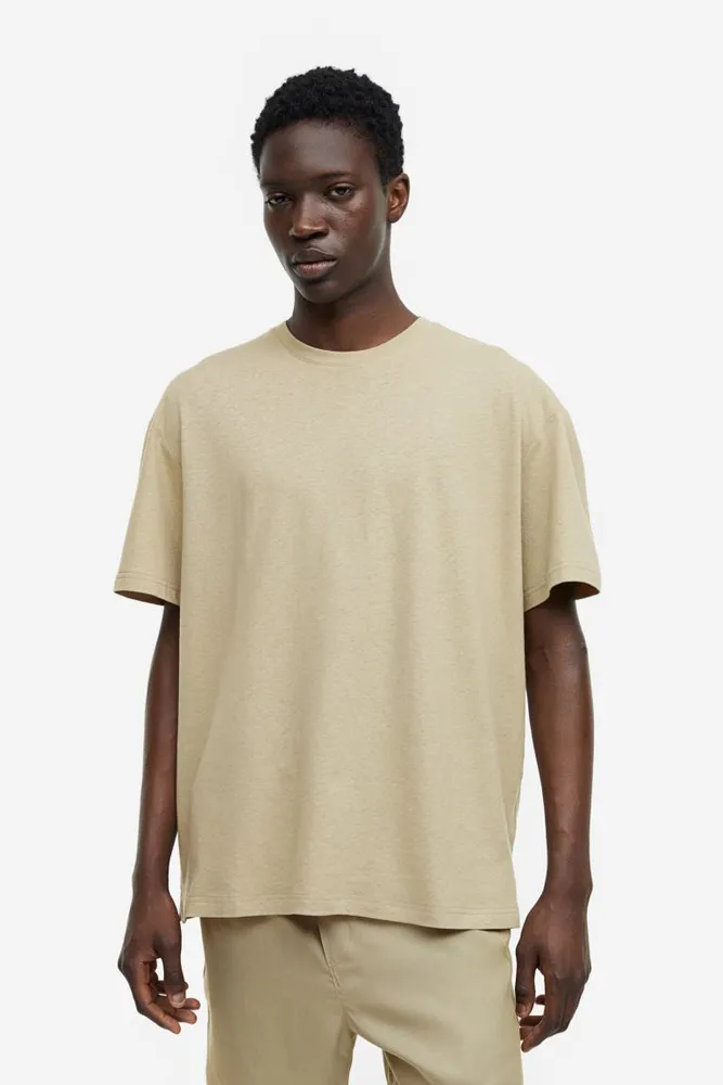 Relaxed-fit Linen-blend T-shirt