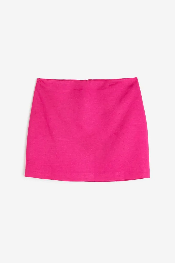 Linen-blend Mini Skirt