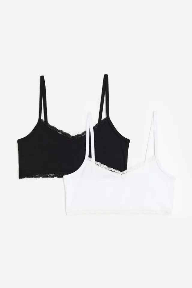 Hollister Ribbed Lace Trim Cami 2-Pack