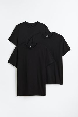 3-pack Regular Fit Crew-neck T-shirts