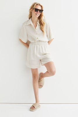 Short en soie mélangée