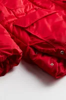 Drawstring-waist puffer jacket
