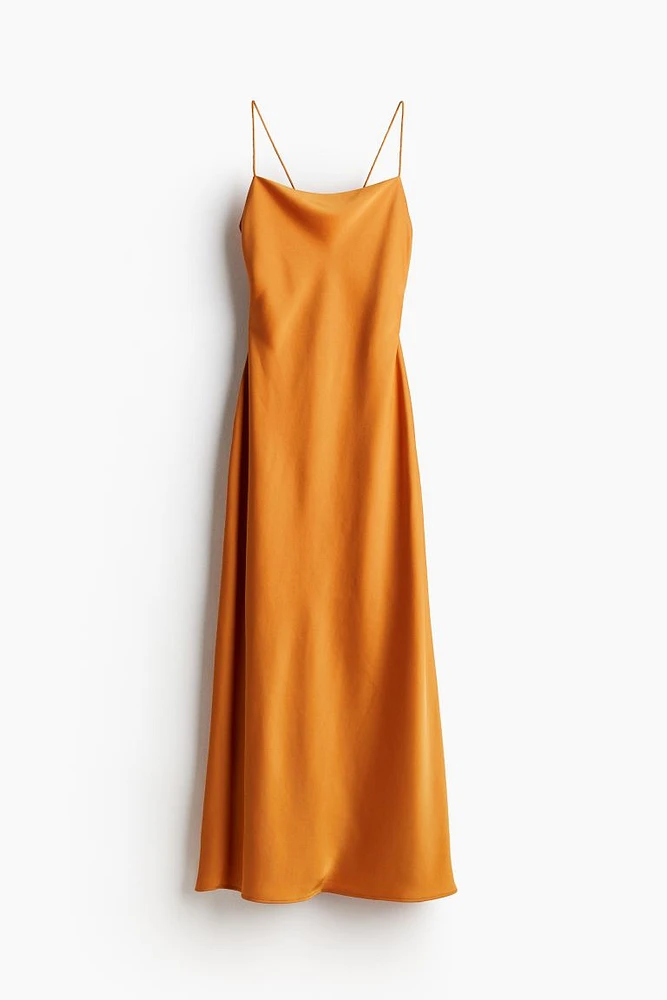 Open-back Satin Dress