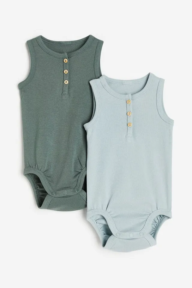 H&M 2-pack Sleeveless Cotton Bodysuits