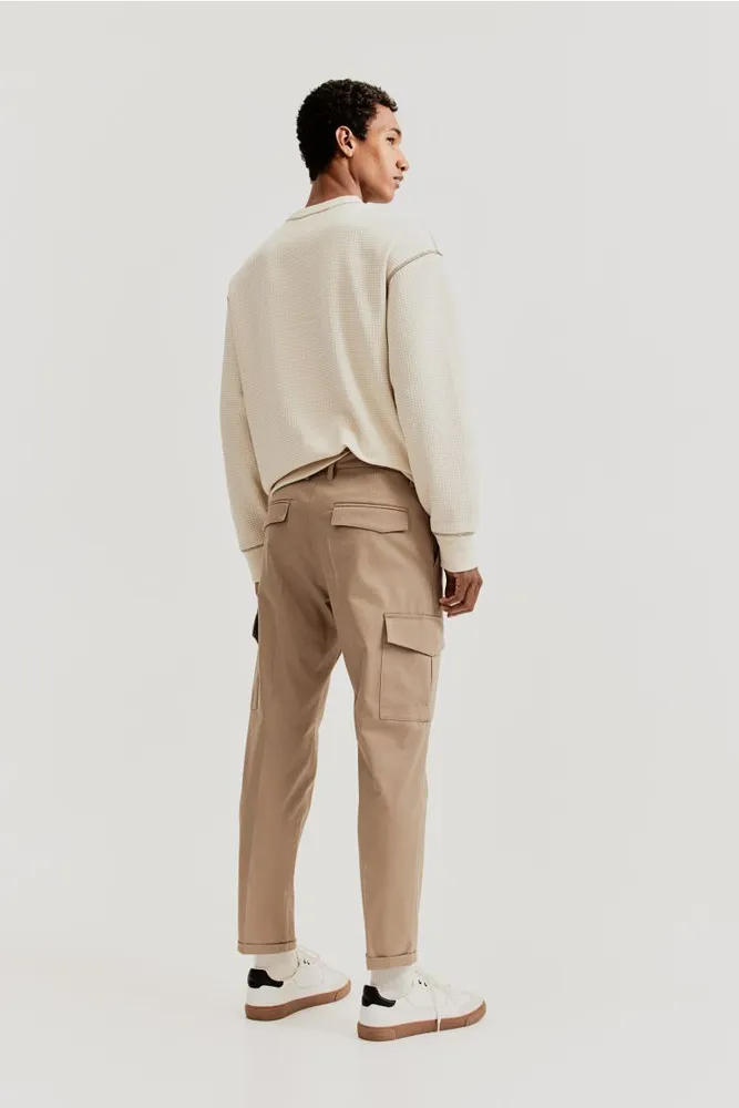 Slim Fit Cropped Cargo Pants